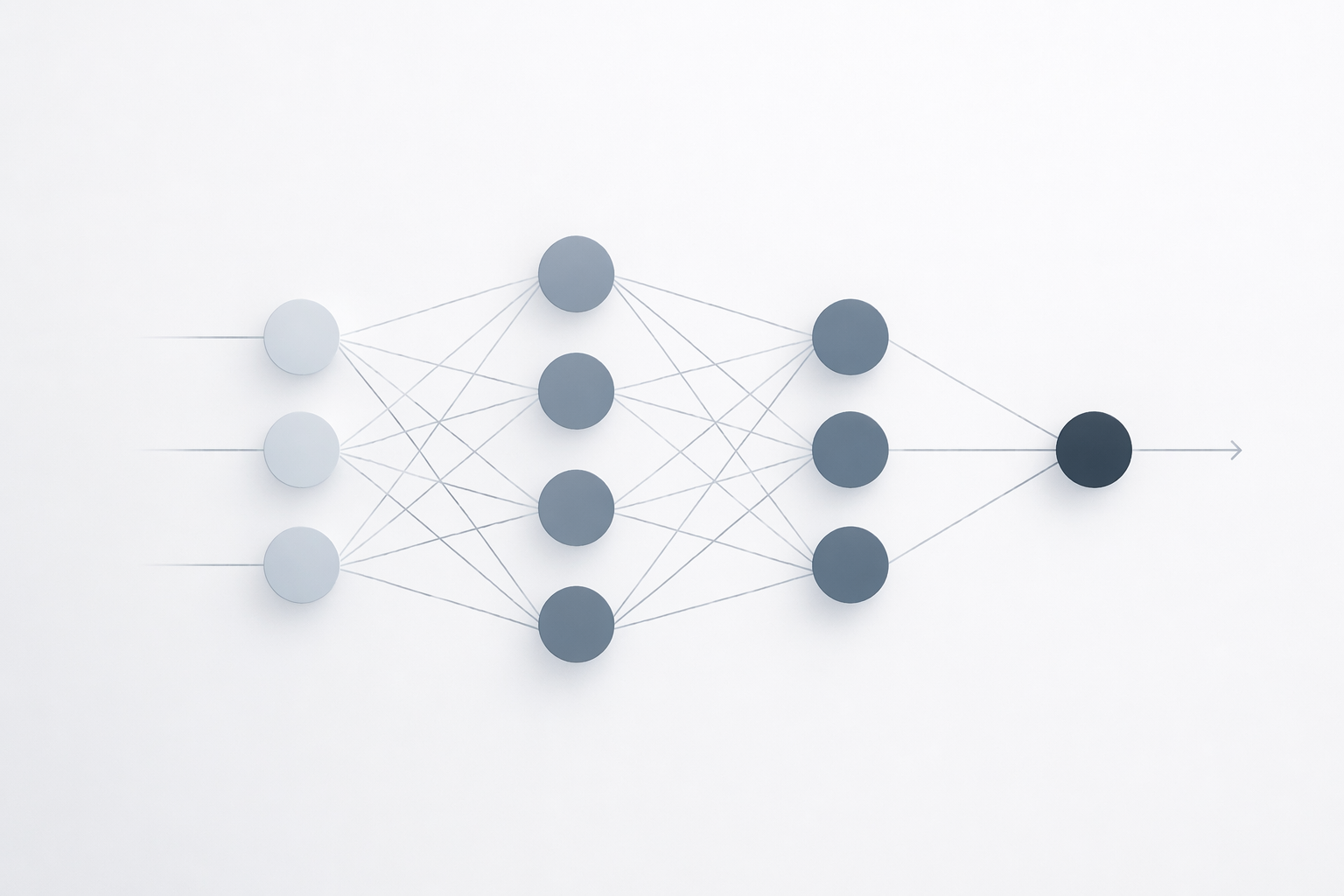 Schematische Darstellung eines neuronalen Netzwerks